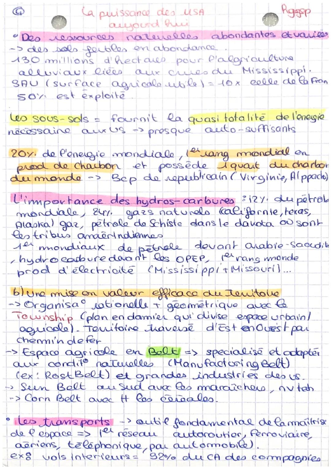 # La puissance des USA
aujond Pui
hggsp
- Les USA: pays fondes par des immigrants, une
«tene promise» pour des millions de personr
Le « rêv
