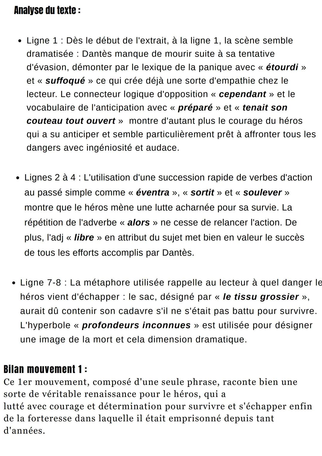 L'évasion – Le Comte
de Monte-Cristo
element introduction:
LL8
→ L'extrait étudié aujourd'hui est tiré du célèbre roman Le Comte de
Monte-Cr