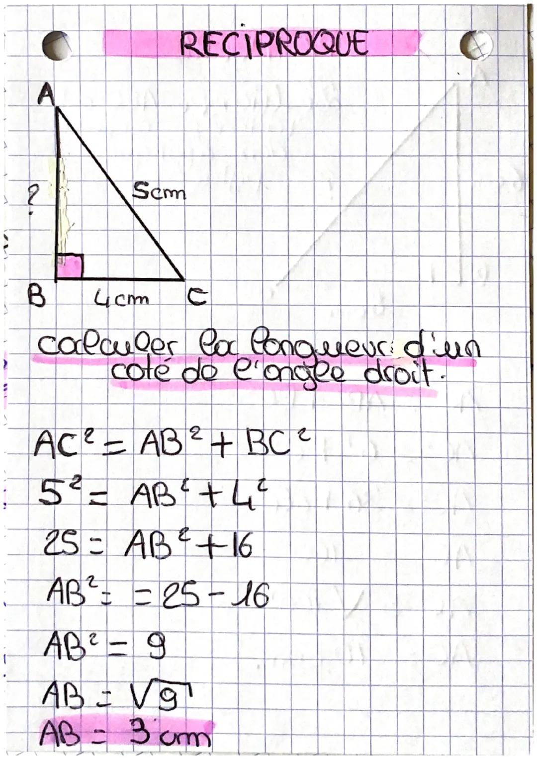 A
# PYTHAGORE
Le triangle ABC est
rectangle on peut
donc appliquer
Pytagore!
6 cm
?
B
8cm
C
$AC^2$= $AB^2$+$BC^2$
$AC^2$ = $6^2$+$8^2$
$AC^2