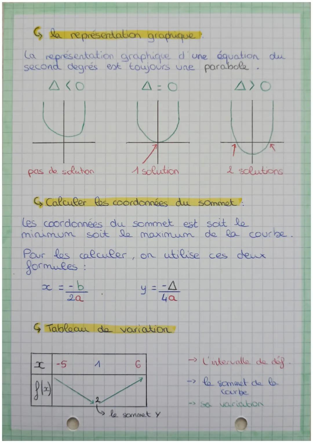 ere
Les fonctions
polynômes du second degré.
MGU
Math
Une fonction polynômes du second degré a pour
notation:
$f(x) = ax + bx + c$
résoudre