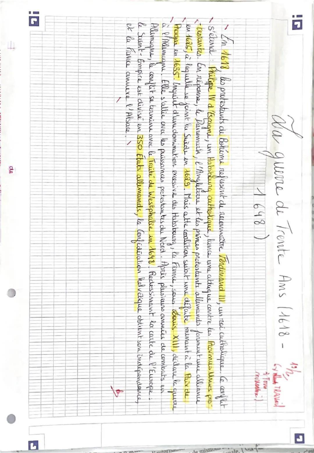 --- OCR Start ---
19
Da gure
a guerre de Trente Ams (1618 - 10/
1648)
TRAV
Love
- En 1618, les protestants de Bohéme refresent de reconnaîtr