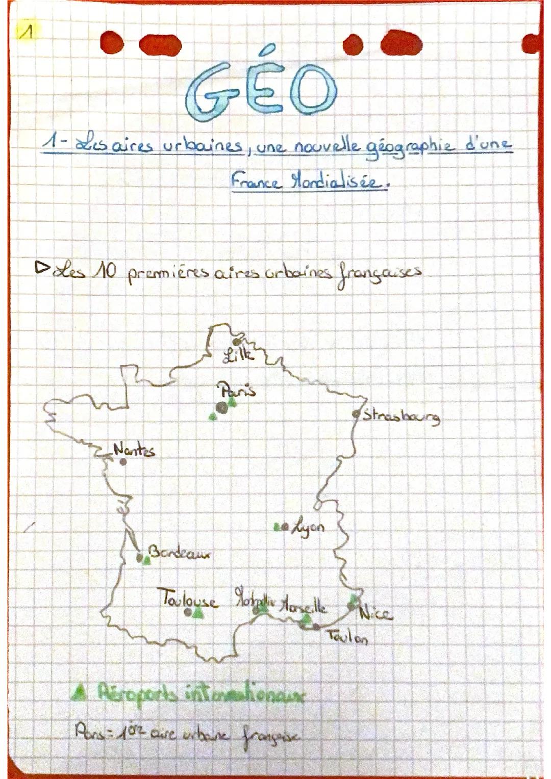 Les aires urbaines, un nouvelle France mondialisée