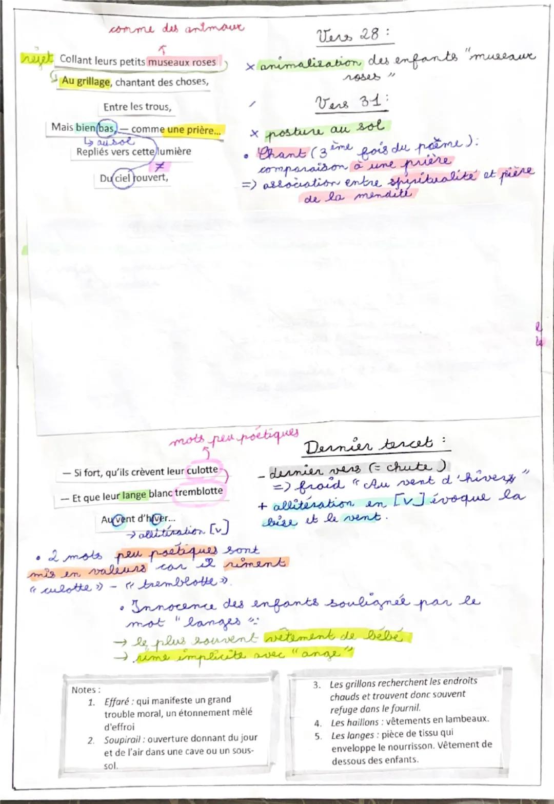 Objet d'étude
Séquence 1
La poésie du XIXème siècle au XXIème siècle
"Les cahiers de Douai" d'Arthur Rimbaud
Lecture linéaire nº2: "Les Effa