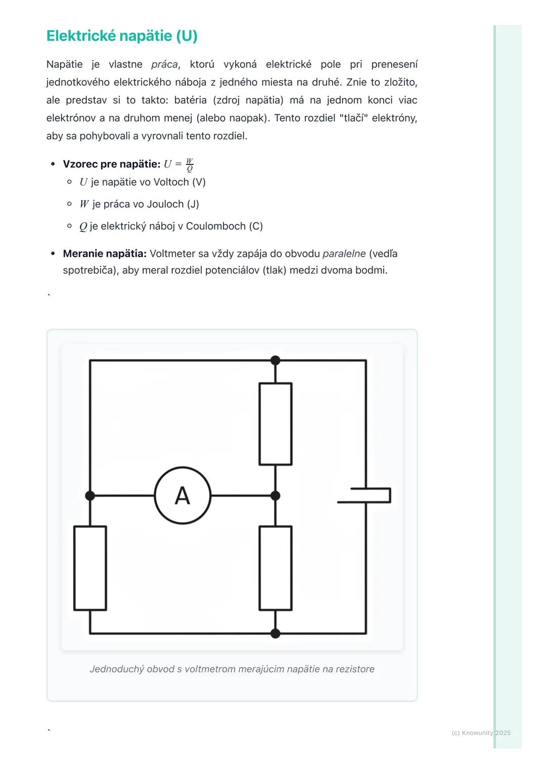 # Elektrické napätie a odpor
1. Prehľad a úvod
Ahoj! Dnes si zopakujeme veľmi dôležité veci z fyziky elektrické napätie a
odpor. Sú to zák