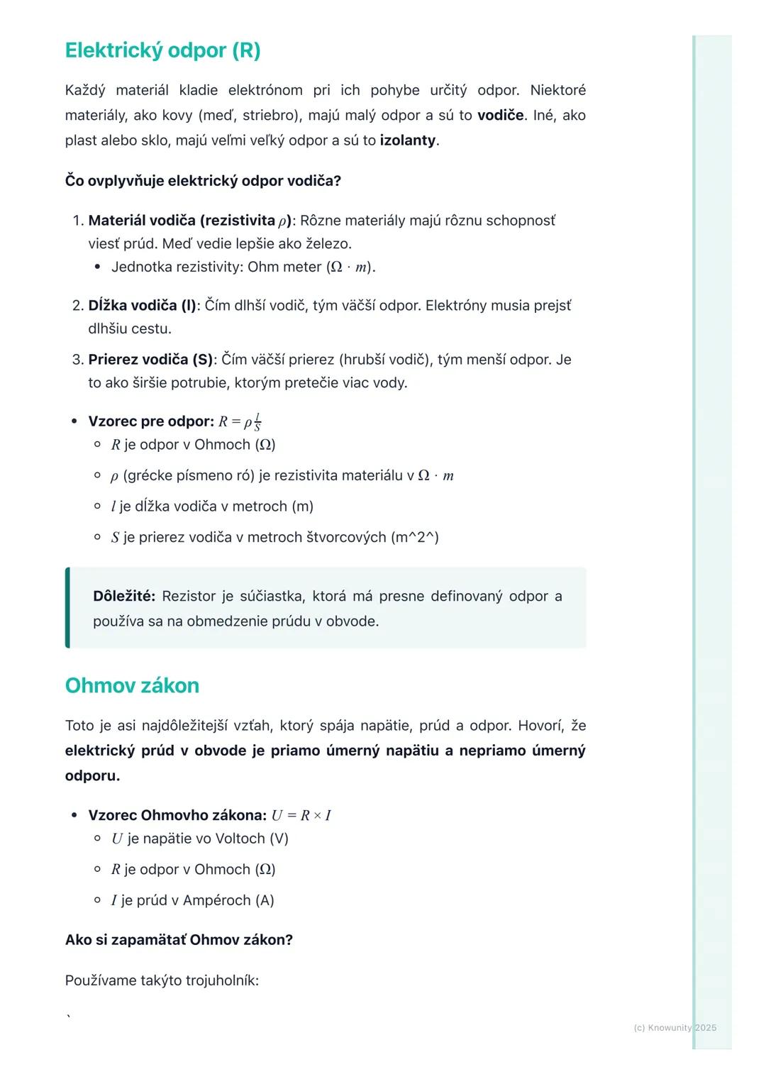 # Elektrické napätie a odpor
1. Prehľad a úvod
Ahoj! Dnes si zopakujeme veľmi dôležité veci z fyziky elektrické napätie a
odpor. Sú to zák