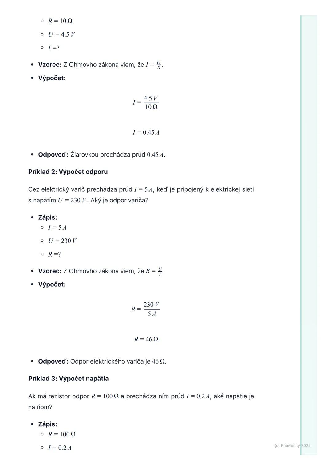 # Elektrické napätie a odpor
1. Prehľad a úvod
Ahoj! Dnes si zopakujeme veľmi dôležité veci z fyziky elektrické napätie a
odpor. Sú to zák