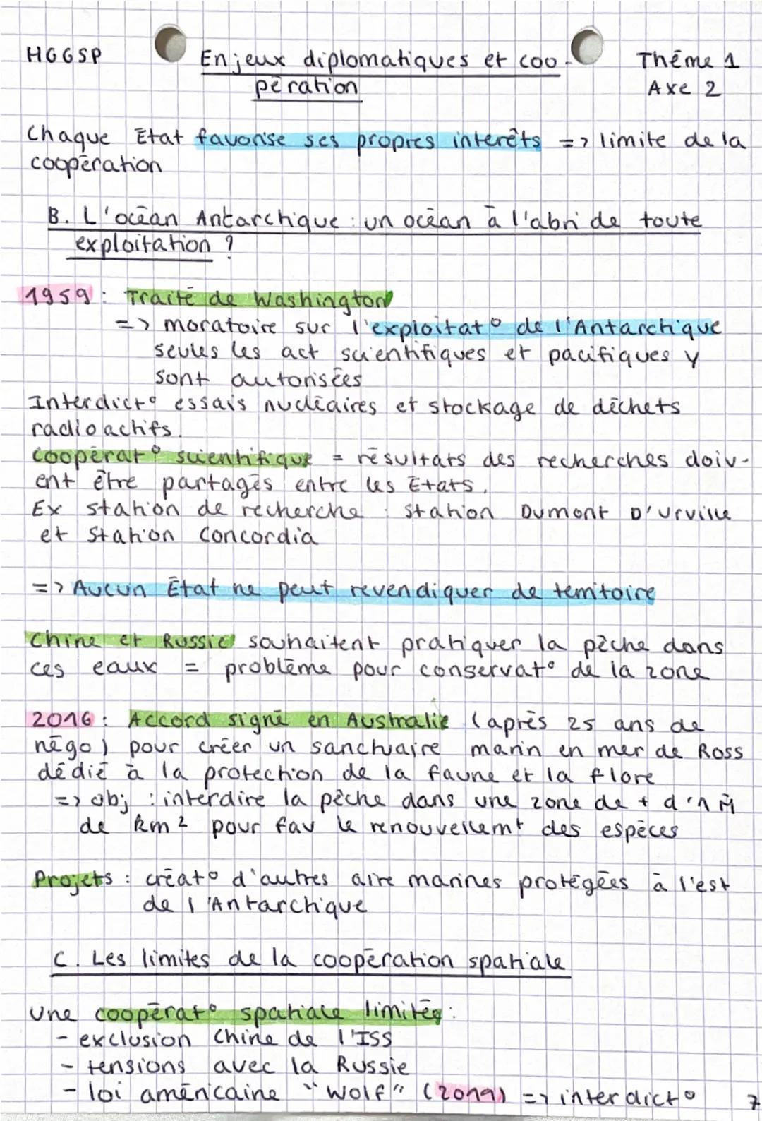 HGGSP
Enjeux diplomatiques et coo-
peration
Thème 1
Axe 2
Comment répondre aux enjeux geopolistiques de la découverte
et de l' exploitation