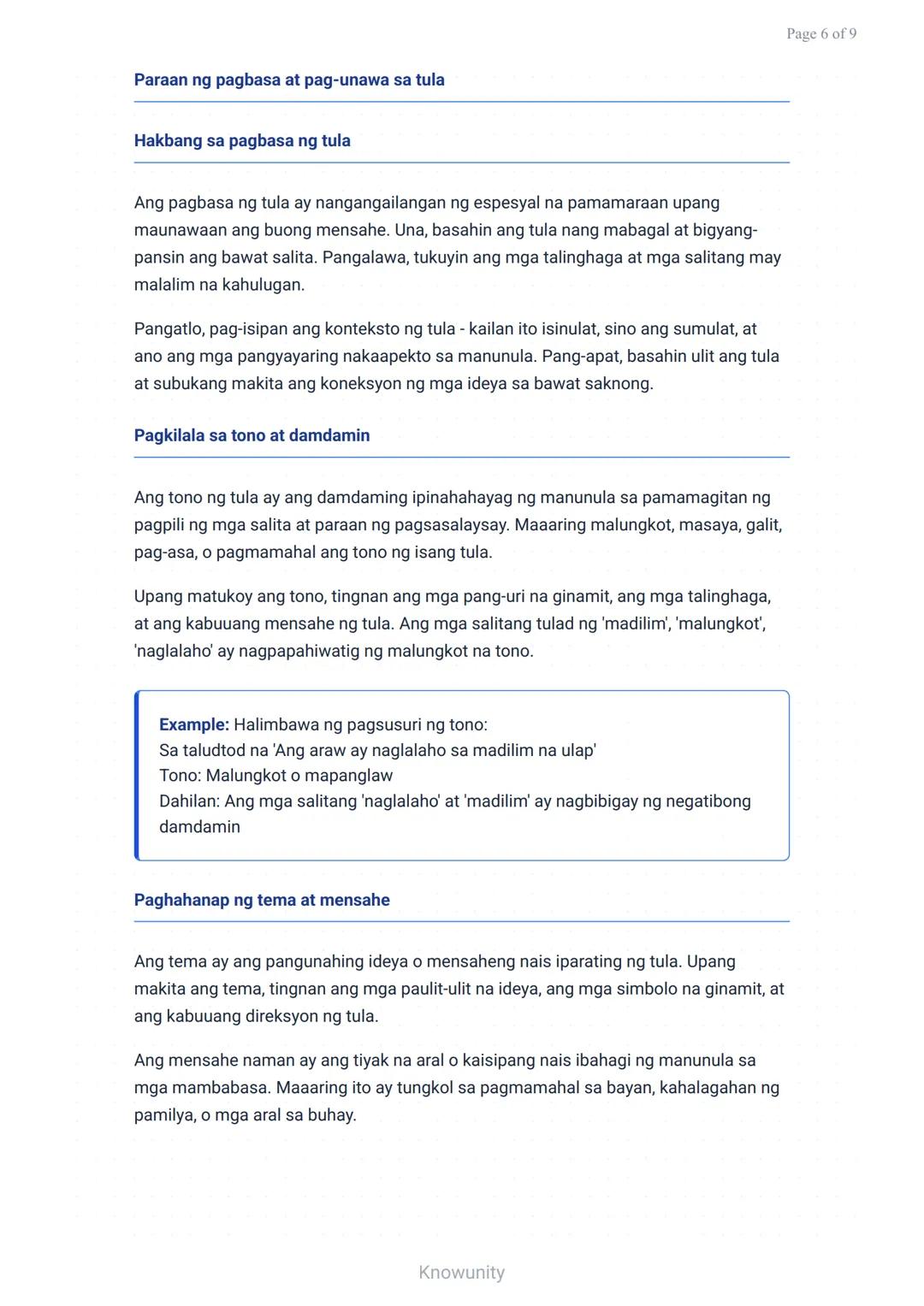 Pag-unawa at Pagsusuri ng Tula: Mga Elemento at Kahulugan
Pag-aaral ng mga elemento ng tula at paraan ng pagsusuri nito
Mga Layuning Pang-ed