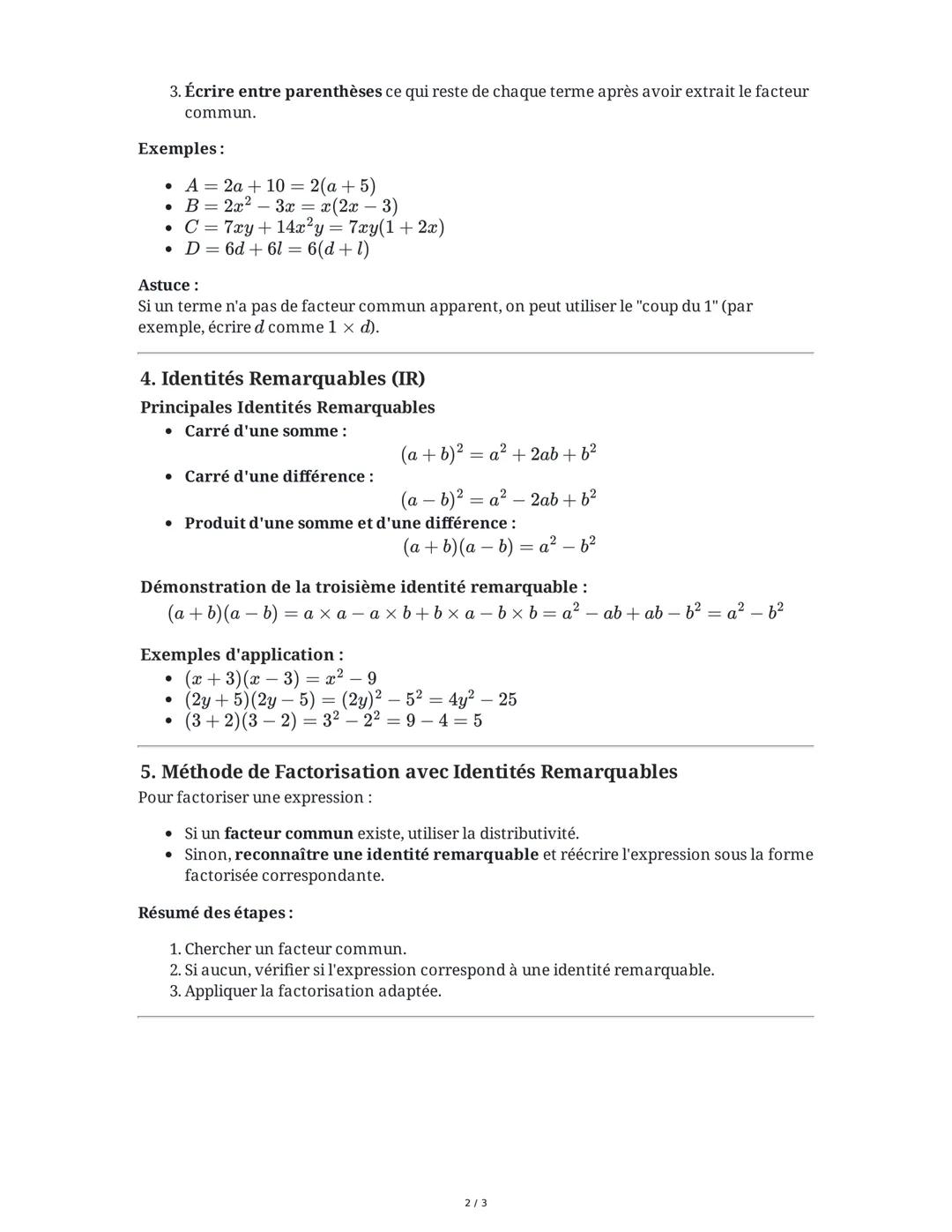 Calcul Littéral
1. Réduction d'une Expression Algébrique
Définition:
Réduire une expression, c'est la simplifier en regroupant les termes de