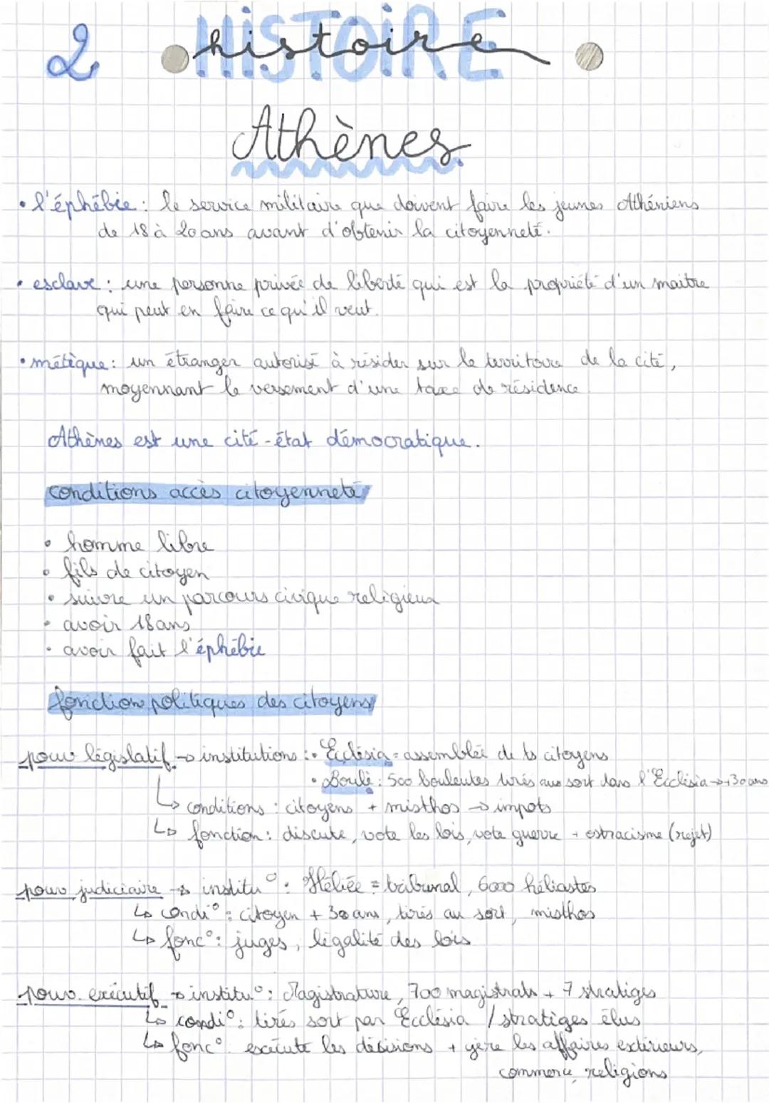 # histoires
Les Grecs
• une cité grecque: petit état indépendant, qui comprend une ville
principale et le territoire qui l'entowie. Elle p