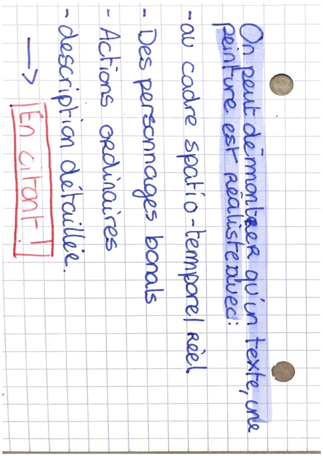 Français
Le Realisme
Les principes :
• faire urai, representer le monde comme
il est.
•Les auteurs: - reste objectifs
- ne portent pas jugem