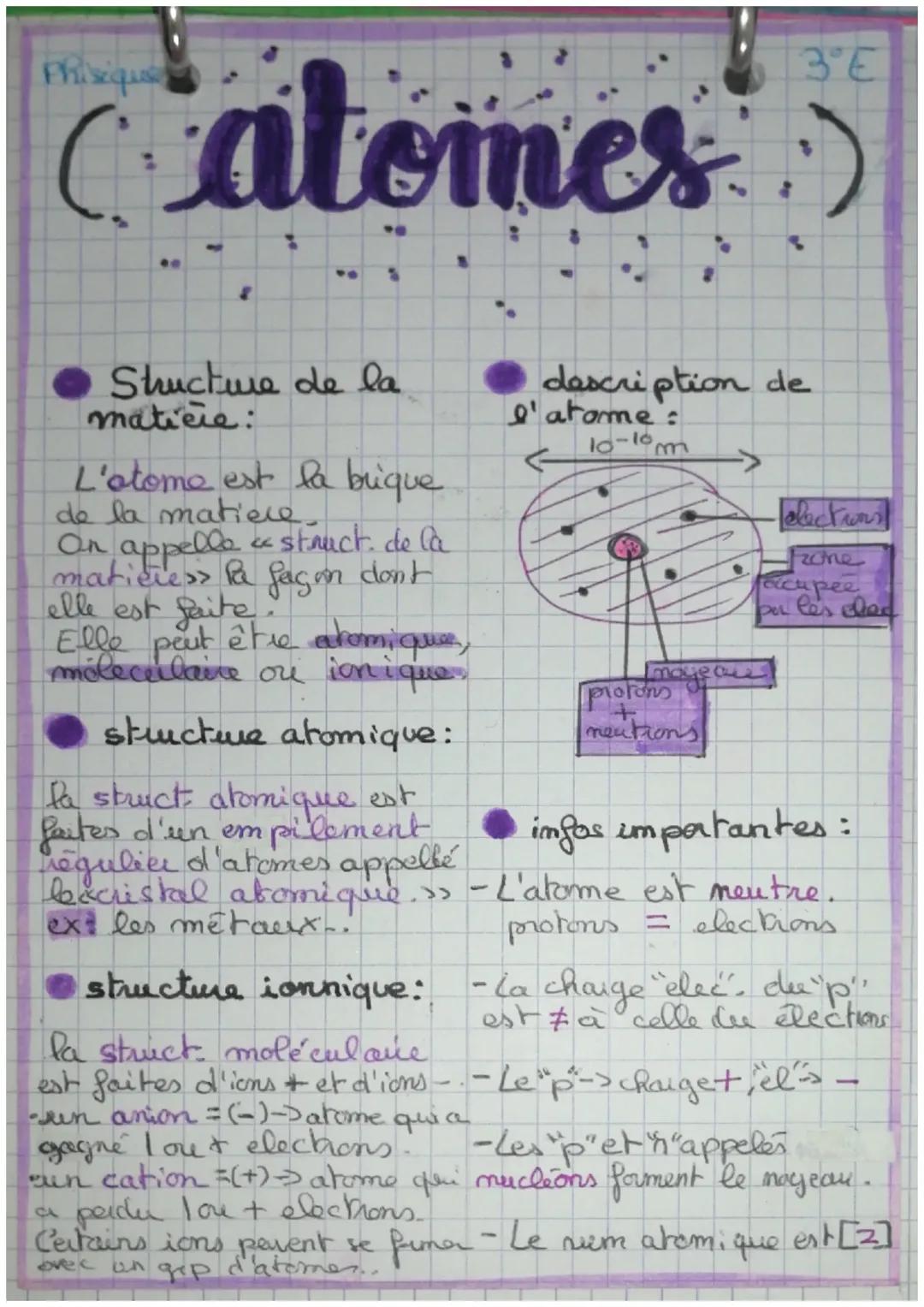 Structure atomique et liaisons