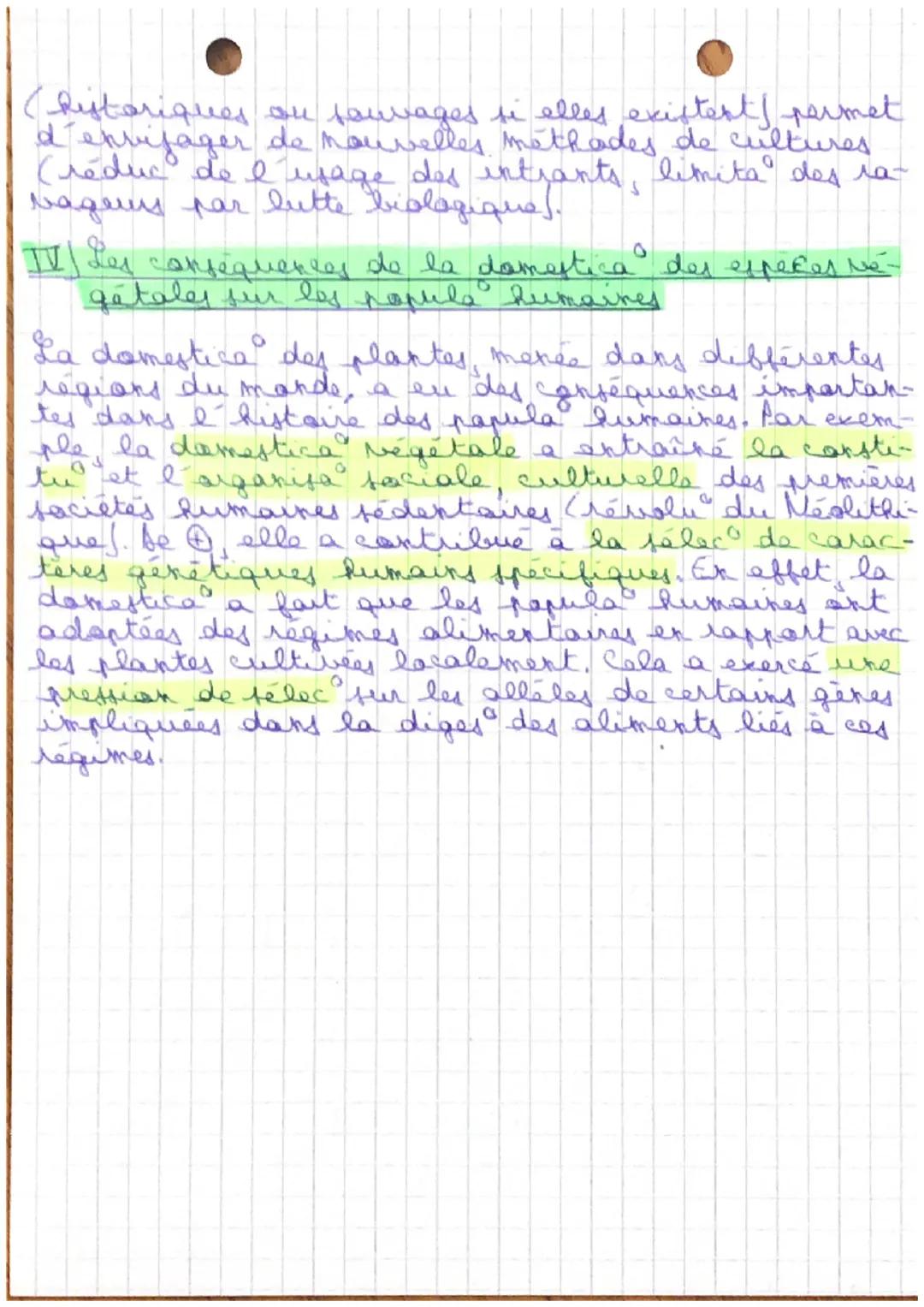 Claritra 14. La domestica
tion des plantes.
Les pratiques culturales (par exemple pour la
produc de graines constituent un enjeu ma-
four po