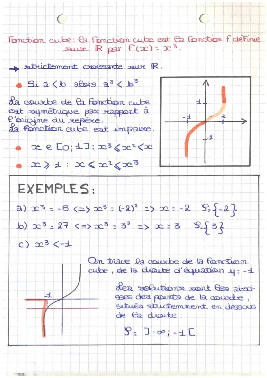 # MATHS
C
Fonction inverae: la fonction inverse est ea fonction
F définie auve IR* = IR, {0} par F(oc): $\frac{1}{x}$.
→ strictement décr