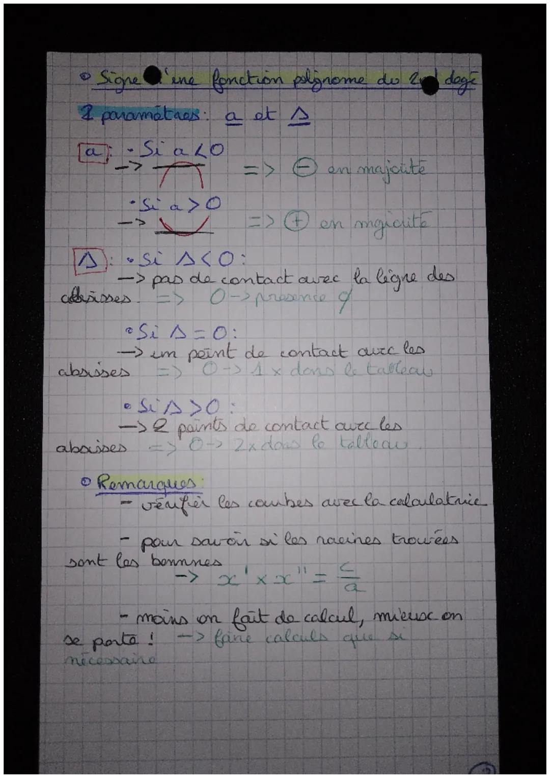 Maths
Fonction polynome do 2nd
> definie
sur R
-> forms: f(x) = ax² +bx+c
->AZO
270
• Forme canonique de f
O
→ definie sur IR
-> f(x) =
x =