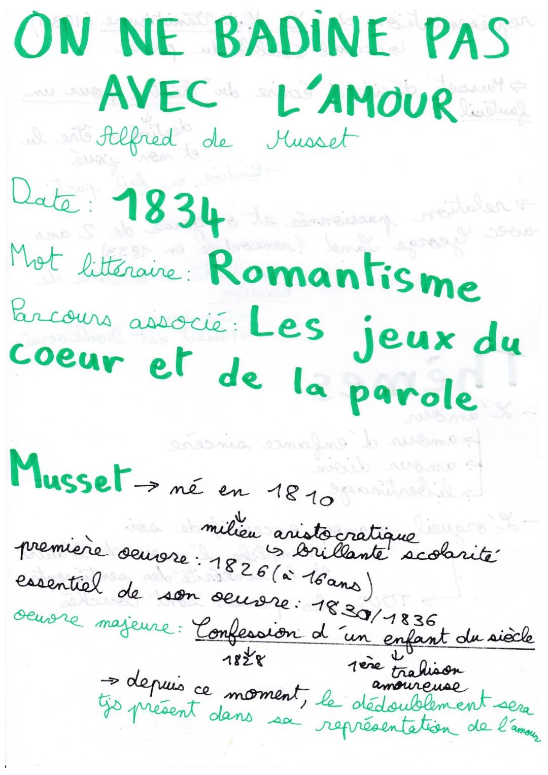 On ne badine pas avec l'amour d'Alfred de Musset