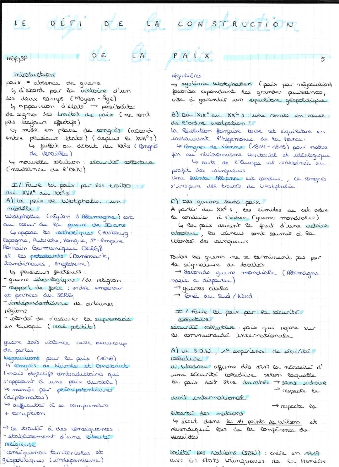 Le défi de la construction de la paix