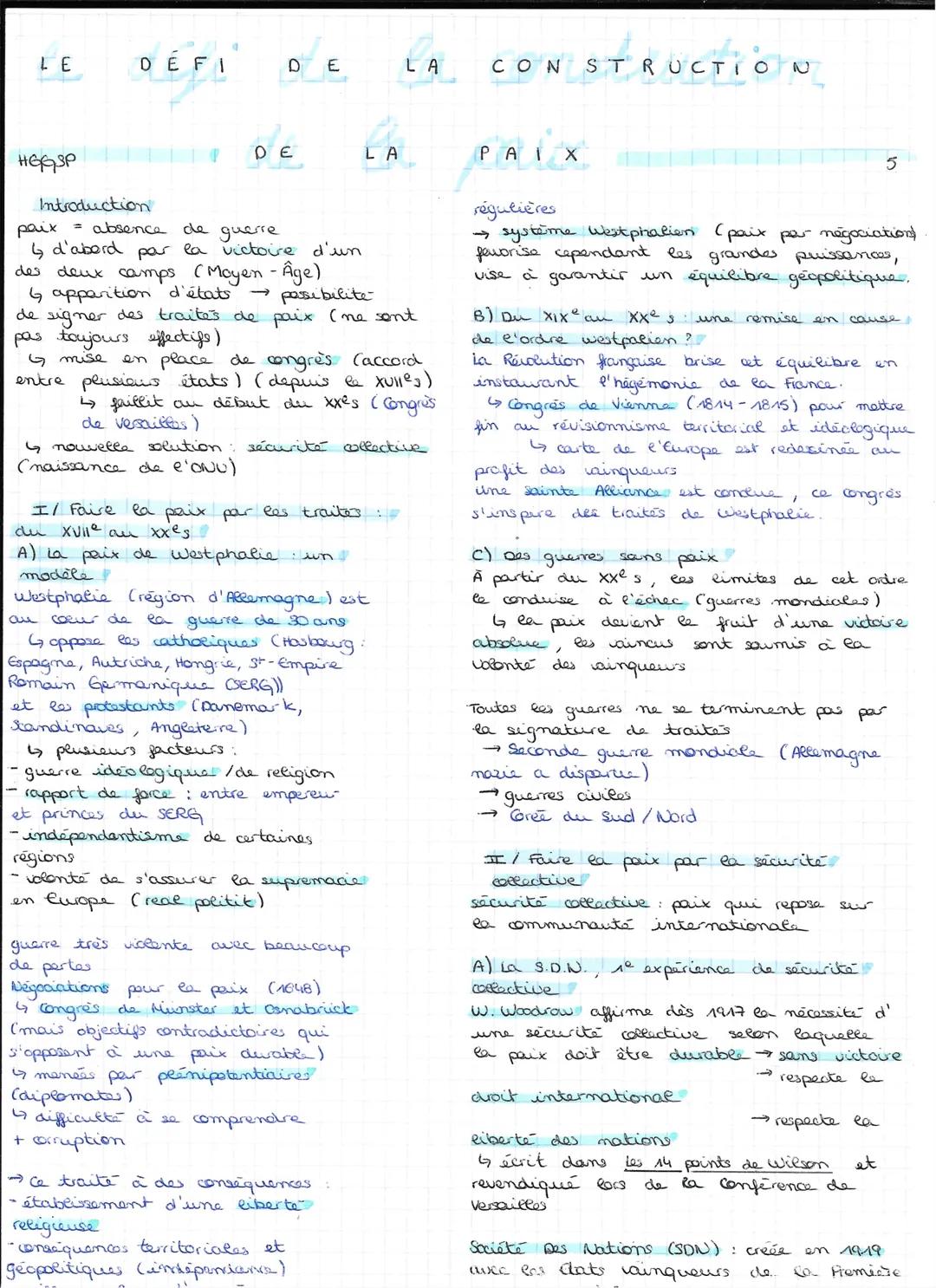 LE
HGGSP
DEFI
Introduction
ролх
= absence de
D E
DE
guerre
la victoire d'un
4 d'abord
par
des deux camps (Moyen-Âge)
4 apparition d'états
→