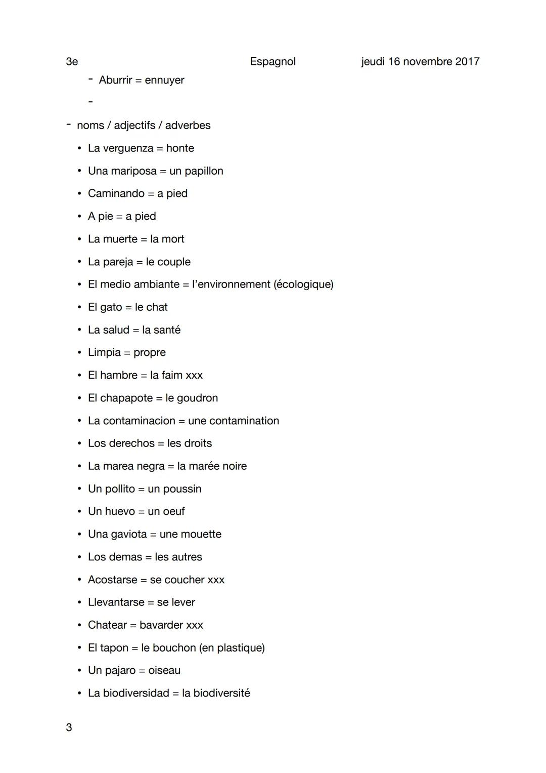 3e
Vocabulaire proyecta 2-3
Sujet
1
Verbes
• Construction normale
Pedir(i) = demander
Morir(ue) = mourir
Seguir(i) = suivre
- Sufrir souffri