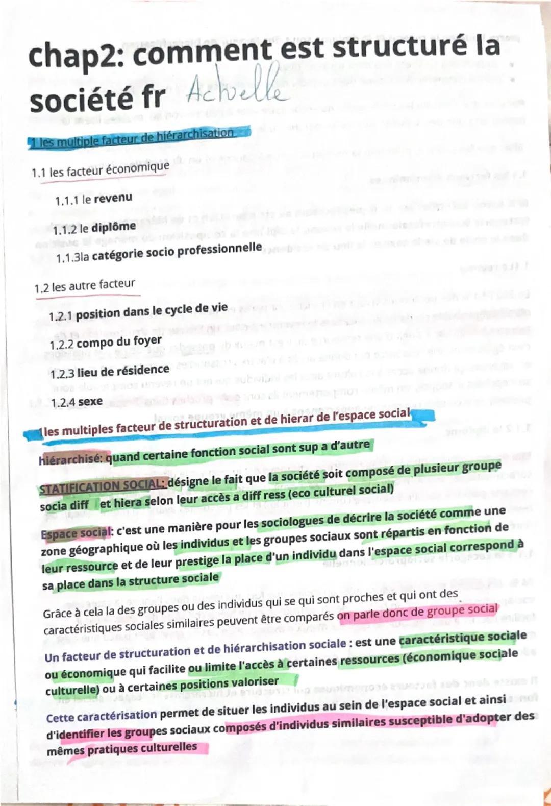 Comment est structuré la société française actuelle ?
