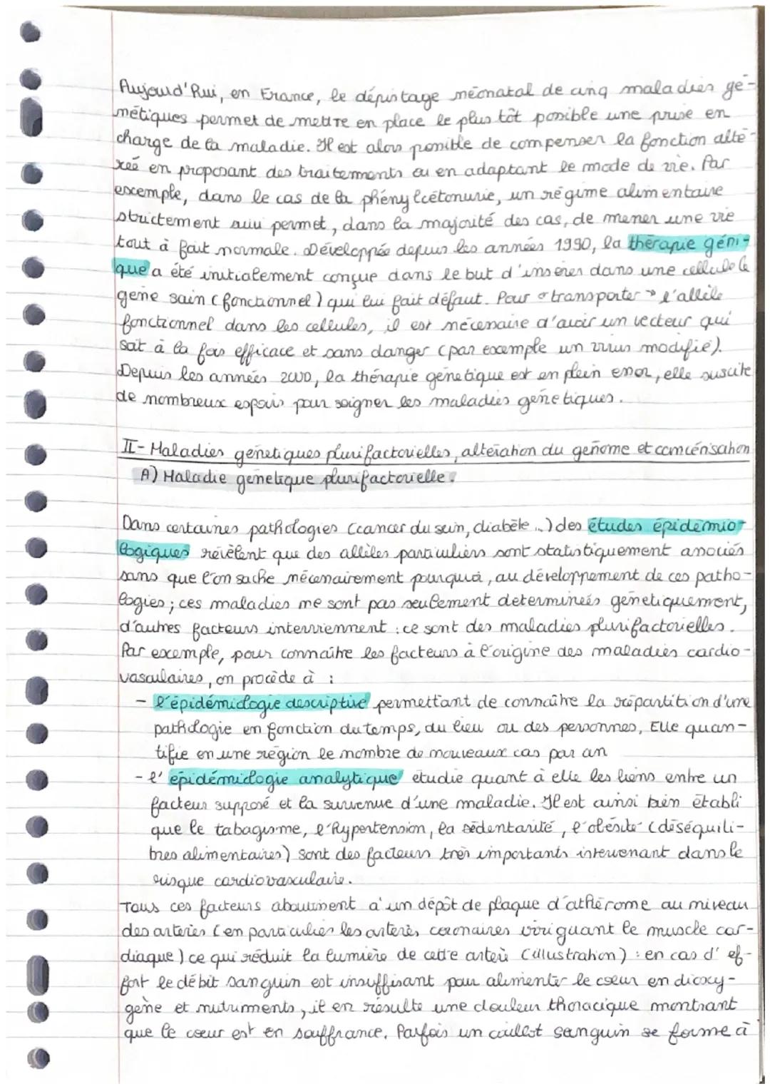Maladies genetiques mono
et plurifactorielles
I- Maladies genetiques monofactorielles Nous savons que le phenotype d'un
A) Mutations à l'ori