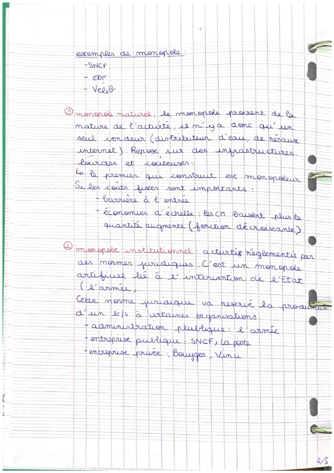 ECO &
(36)
Les marchés imparfaitement
2.1> Le pouvoir du marché.
-> capacité d'un
acteur à influencer le prix.
Il dépend du nombre d'autres