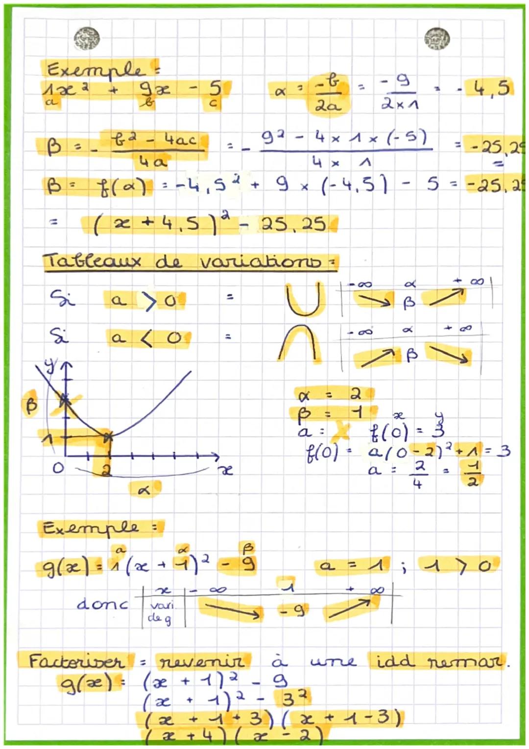 Fonction Polymôme 2nd degré =
+ 2
ax
+ bx + c
ou
et
bont 3 réels
une
f(x) =
C
C'est
ja
Le
°
9
7 x + 8
2
9
x
+
2
+
5/8
a₤ 0
fonction du 2nd d