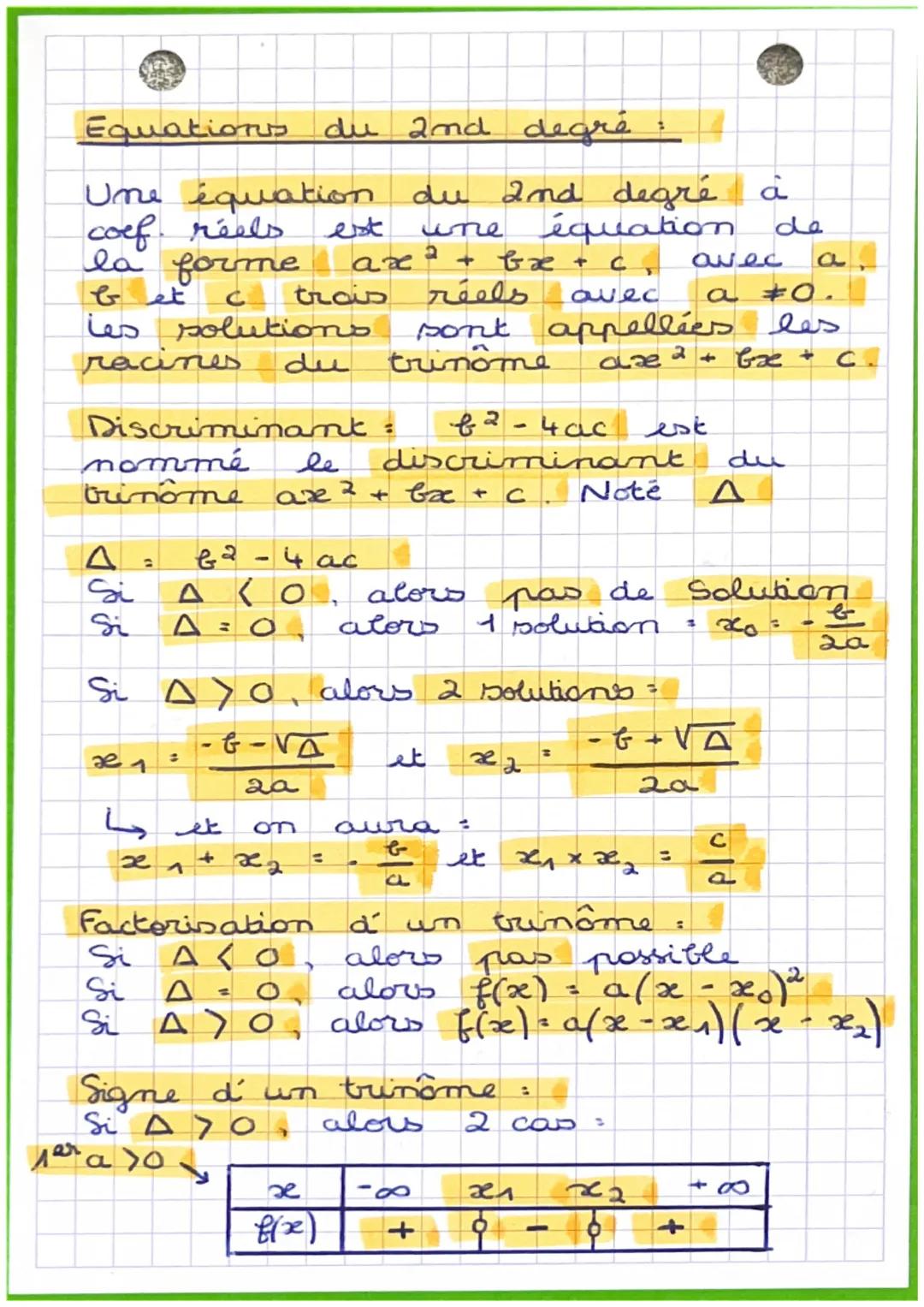 Fonction Polymôme 2nd degré =
+ 2
ax
+ bx + c
ou
et
bont 3 réels
une
f(x) =
C
C'est
ja
Le
°
9
7 x + 8
2
9
x
+
2
+
5/8
a₤ 0
fonction du 2nd d