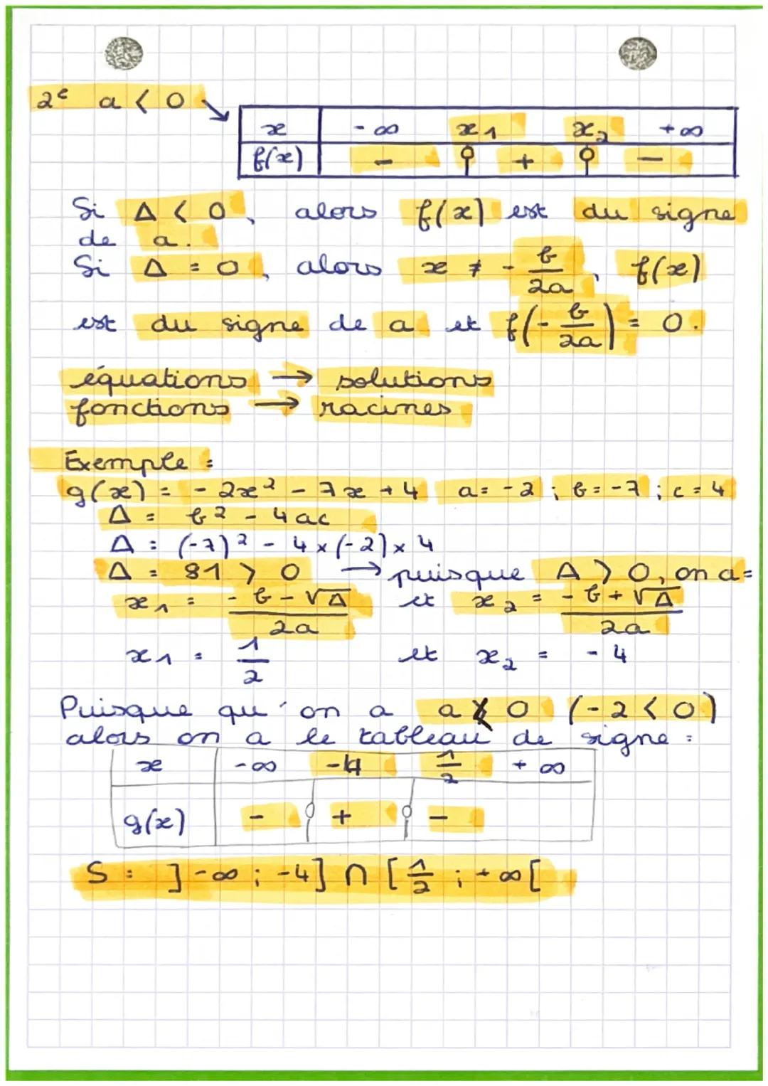 Fonction Polymôme 2nd degré =
+ 2
ax
+ bx + c
ou
et
bont 3 réels
une
f(x) =
C
C'est
ja
Le
°
9
7 x + 8
2
9
x
+
2
+
5/8
a₤ 0
fonction du 2nd d
