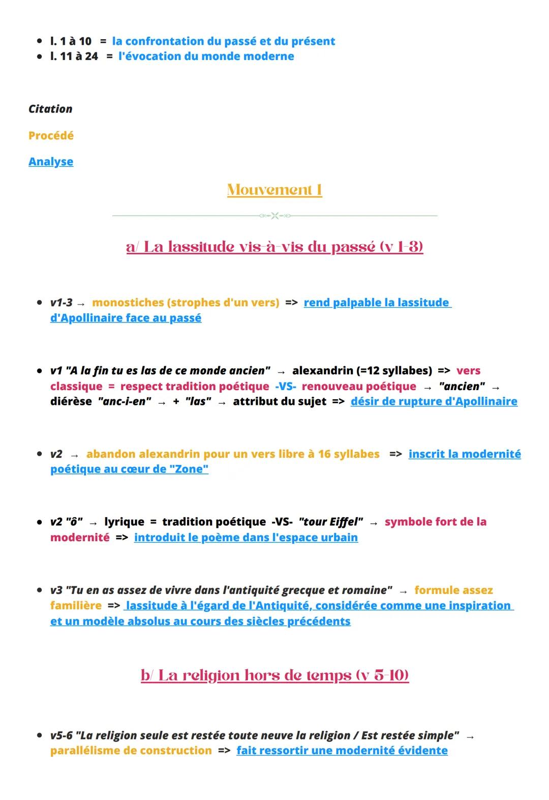 # Zone
Œuvre intégrale: Alcools de Guillaume Apollinaire, 1913
Intro
Phrase d'accroche:
Alcools $\rightarrow$ titre original $\rightarro