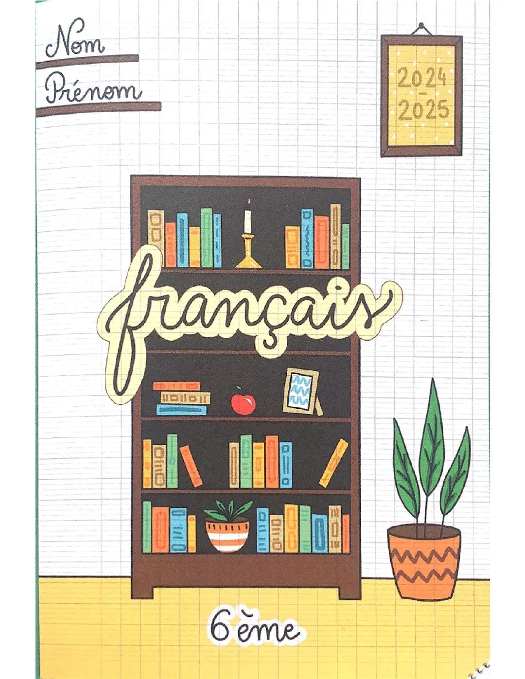 Page de garde de français