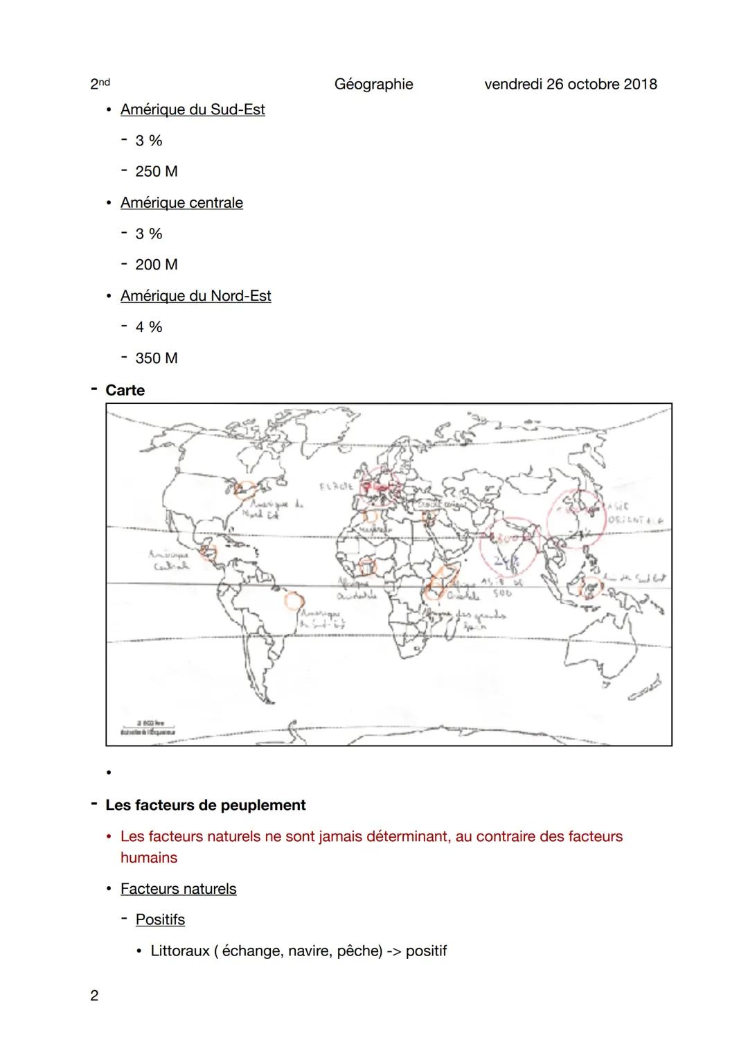 2nd
Géographie
Cours 2: Les grands foyers de peuplement
Objet
Les foyers de peuplement
• 1 Asie du Sud
1
●
- 25%
- 1 780 M
2 Asie Orientale