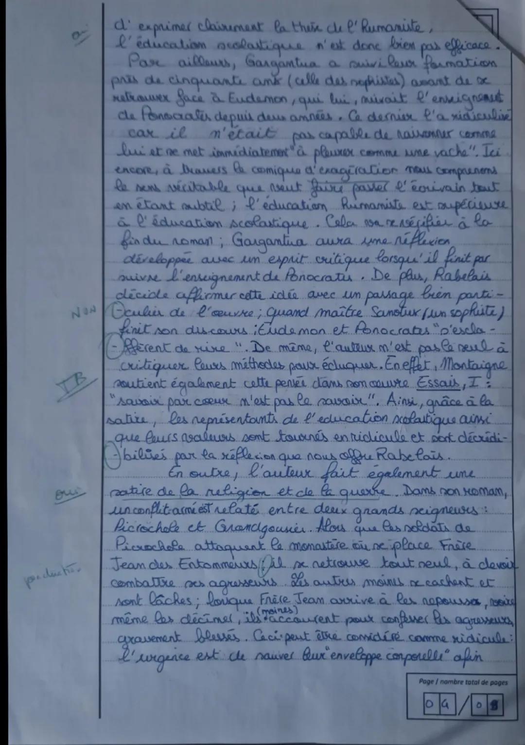 B- Dissertation (20 points)
Objet d'étude: La littérature d'idées du XVIème au XVIIIème siècle.
Vous traiterez le sujet de dissertation qui