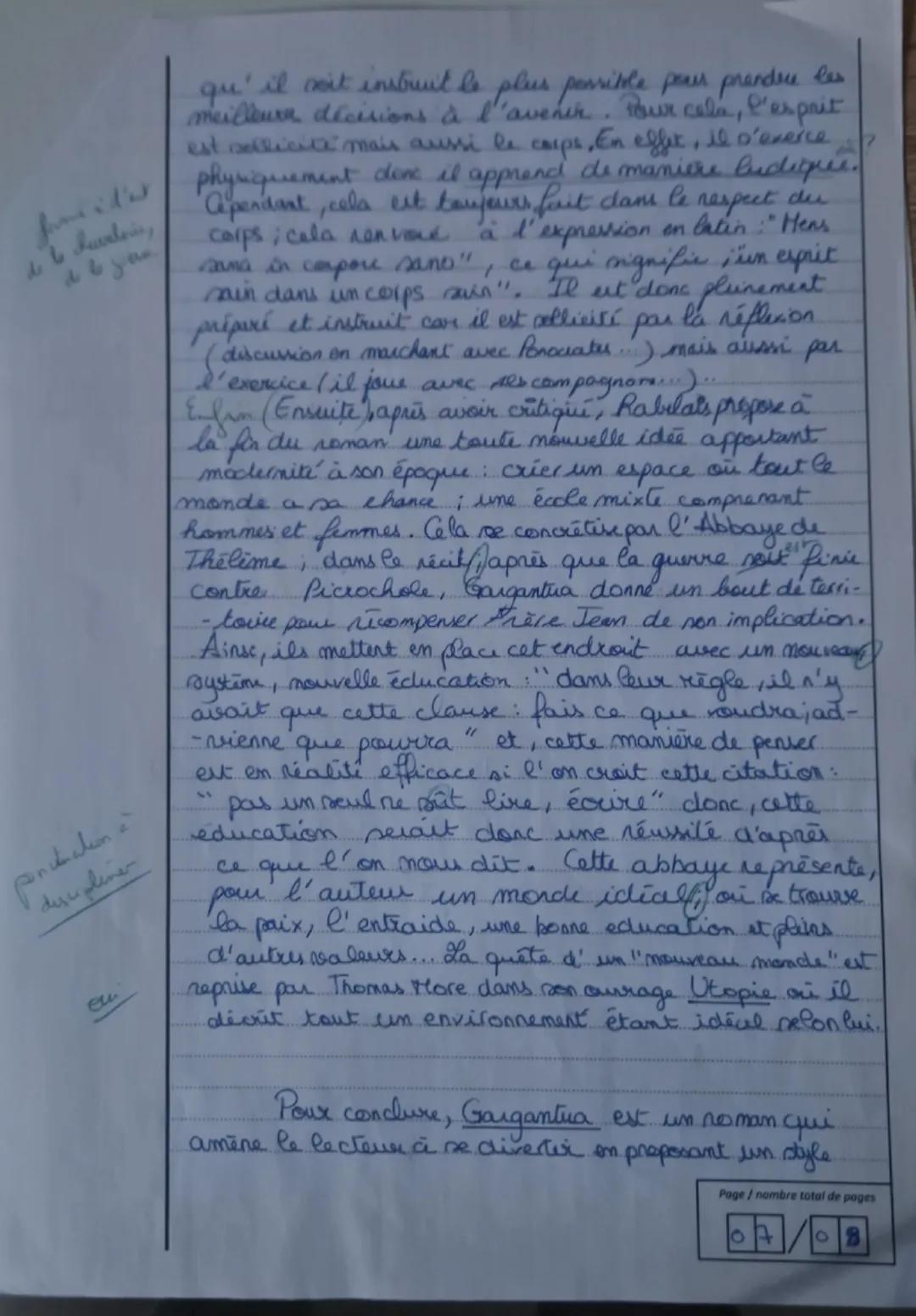 B- Dissertation (20 points)
Objet d'étude: La littérature d'idées du XVIème au XVIIIème siècle.
Vous traiterez le sujet de dissertation qui
