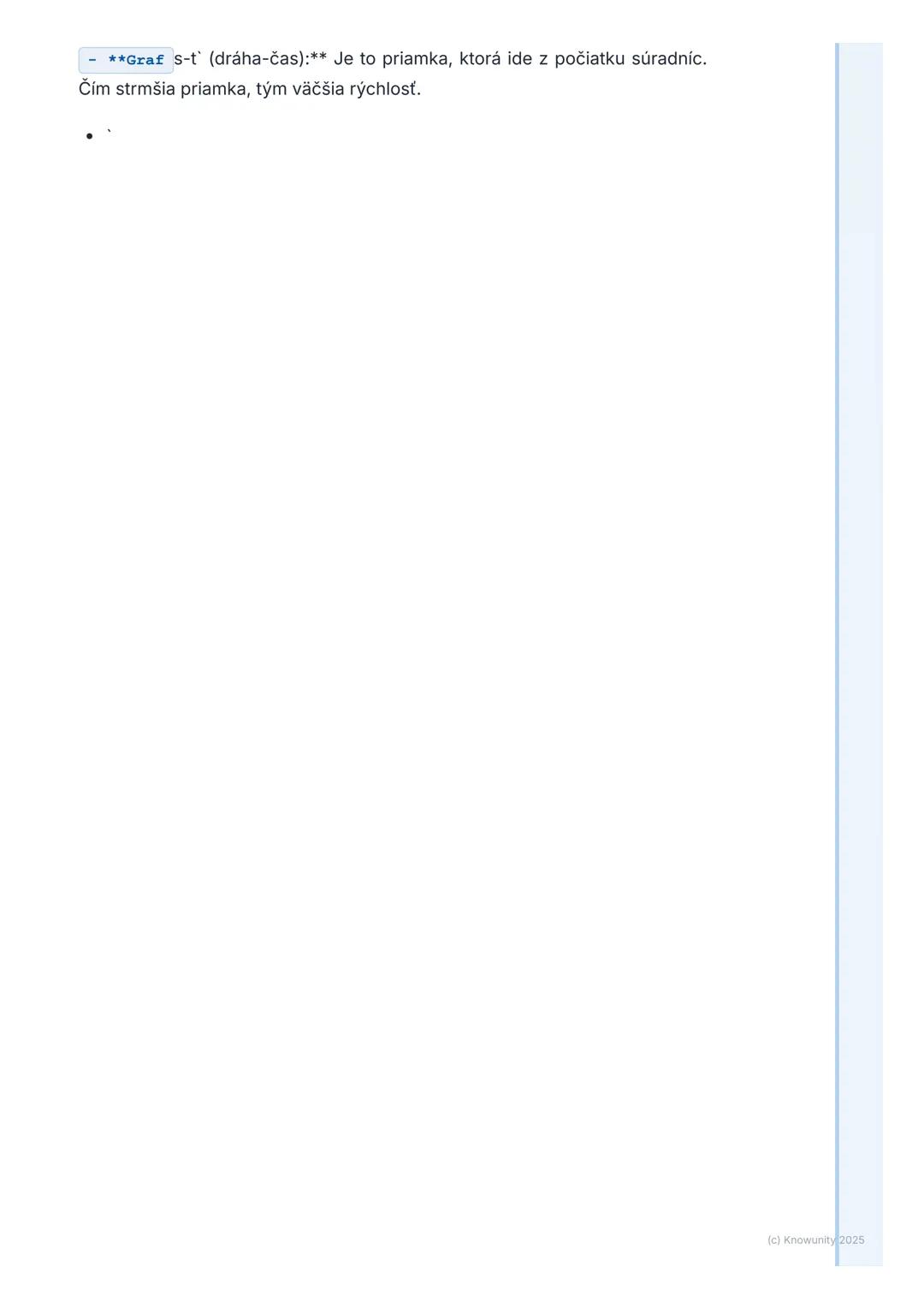 # Kinematika pohybu
## 1. Prehľad kinematiky pohybu
Kinematika pohybu je časť fyziky, ktorá sa zaoberá popisom pohybu telies.
To znamená,