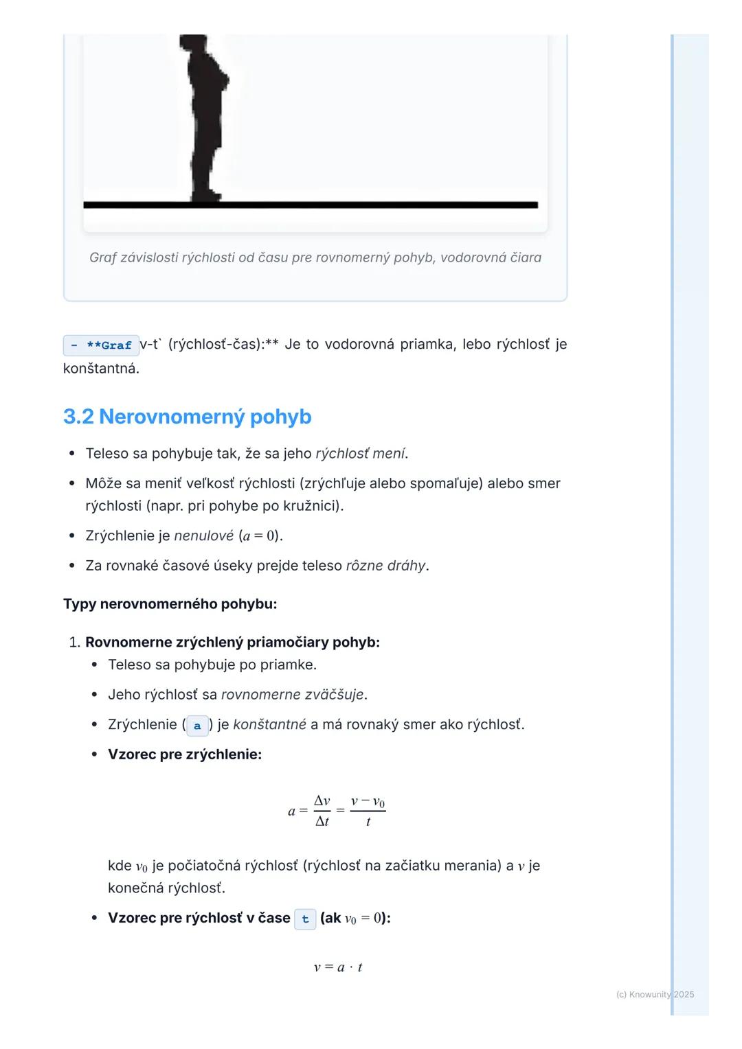 # Kinematika pohybu
## 1. Prehľad kinematiky pohybu
Kinematika pohybu je časť fyziky, ktorá sa zaoberá popisom pohybu telies.
To znamená,