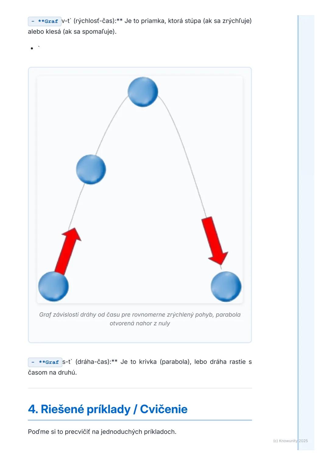 # Kinematika pohybu
## 1. Prehľad kinematiky pohybu
Kinematika pohybu je časť fyziky, ktorá sa zaoberá popisom pohybu telies.
To znamená,