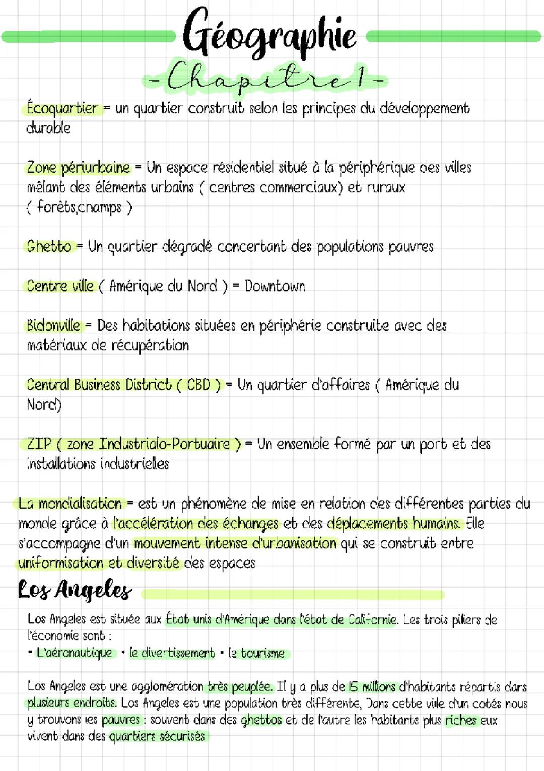 géographie paysage urbain