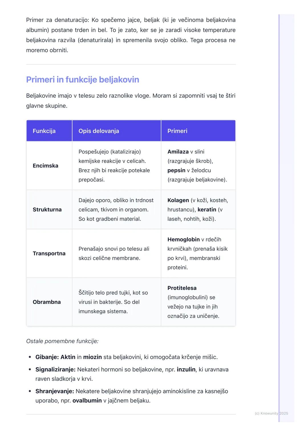 # Organske molekule:
beljakovine
Splošno o beljakovinah
Beljakovine (ali proteini) so ene od štirih glavnih vrst organskih molekul v živih