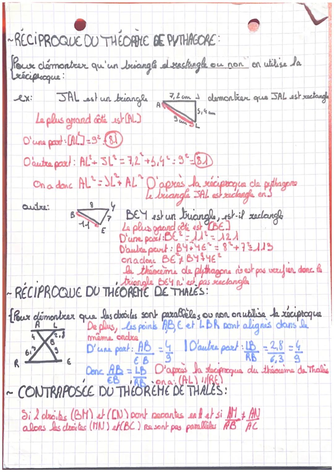 MATHS:
THEOREME DC PYTHAGORE:
с
ex:
Si le triangle est rectangle en peut utilisé le
-B (théorème de pythagore
A
6
On sait que CAB est un tri