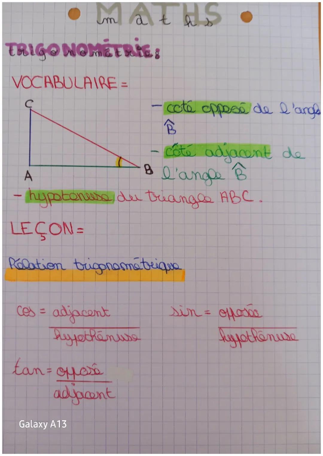 Introduction aux Rapports Trigonométriques