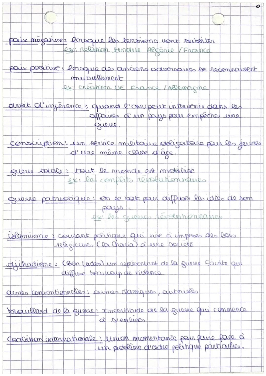 Theme A
histone geope
Definitions
Querre interétatique: marque un dépassement des frontières
ext Ethiopie face à l'Erythrée CAS38-2000)
quer