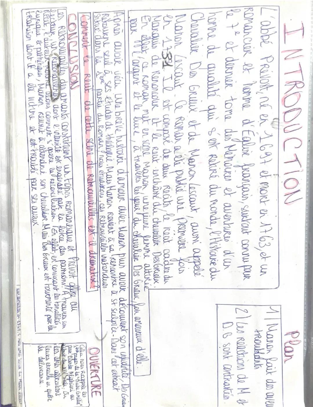 ## INTRODUCTION
Plan
1 Manon fait des aventures troublantes
2 Les relations de M et D.B sont contrastées.
L'abbé Prévost, né en 1697 et mo