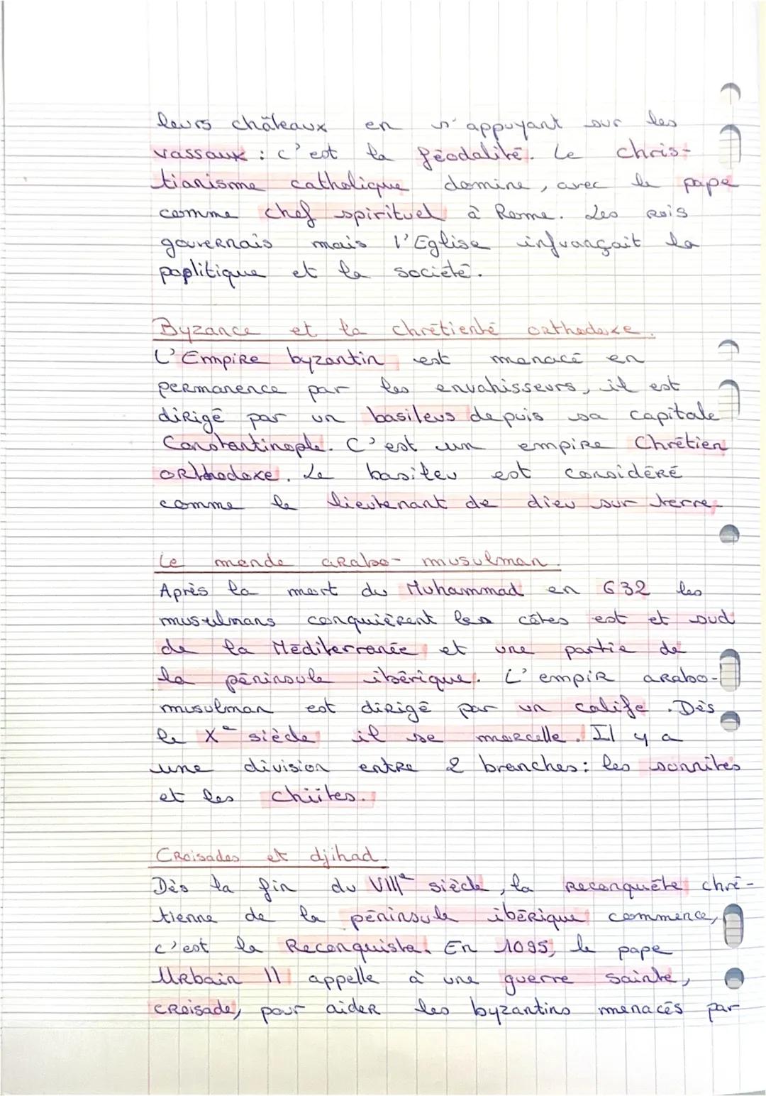 # Programme
2nde
Histoire : fiche de révision.
Chapitre 1 : le monde Méditerranéen : empreintes
de l’antiquité et du Moyen-Age
Chapitre 2