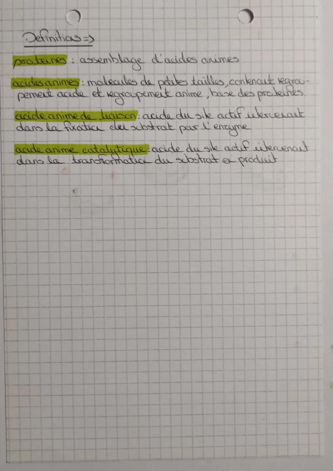 les
SUT
extignes des proteines aux proprictes
One encyme est we proteine cont le rôle de cala-
lyseus bellogique, elle va accelerer the reac