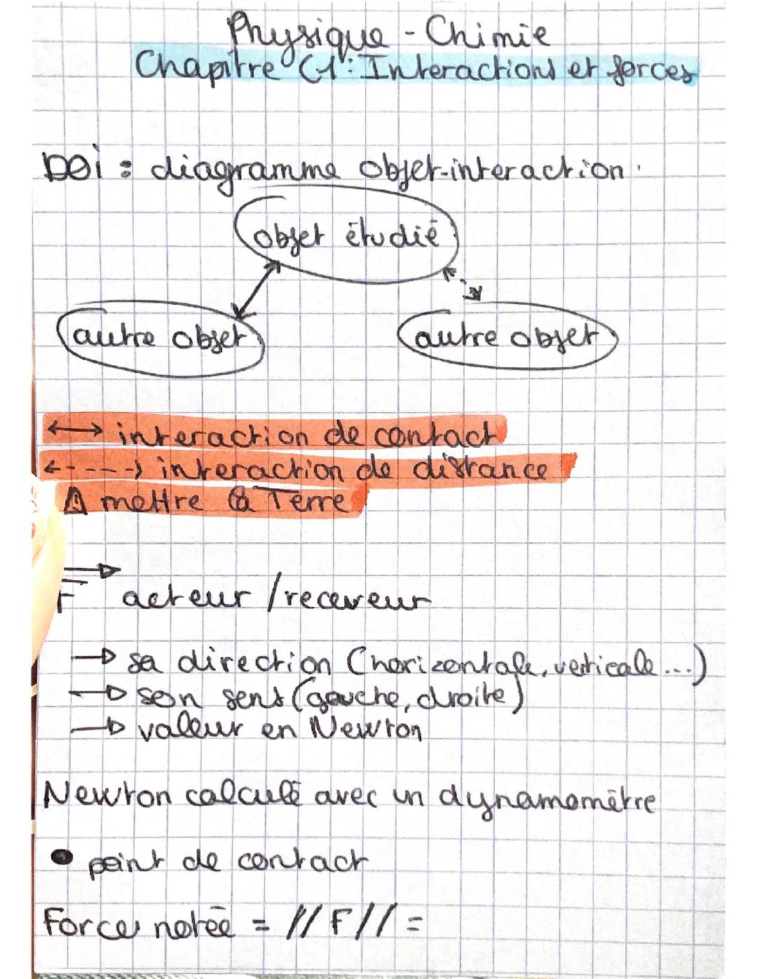Interactions et forces