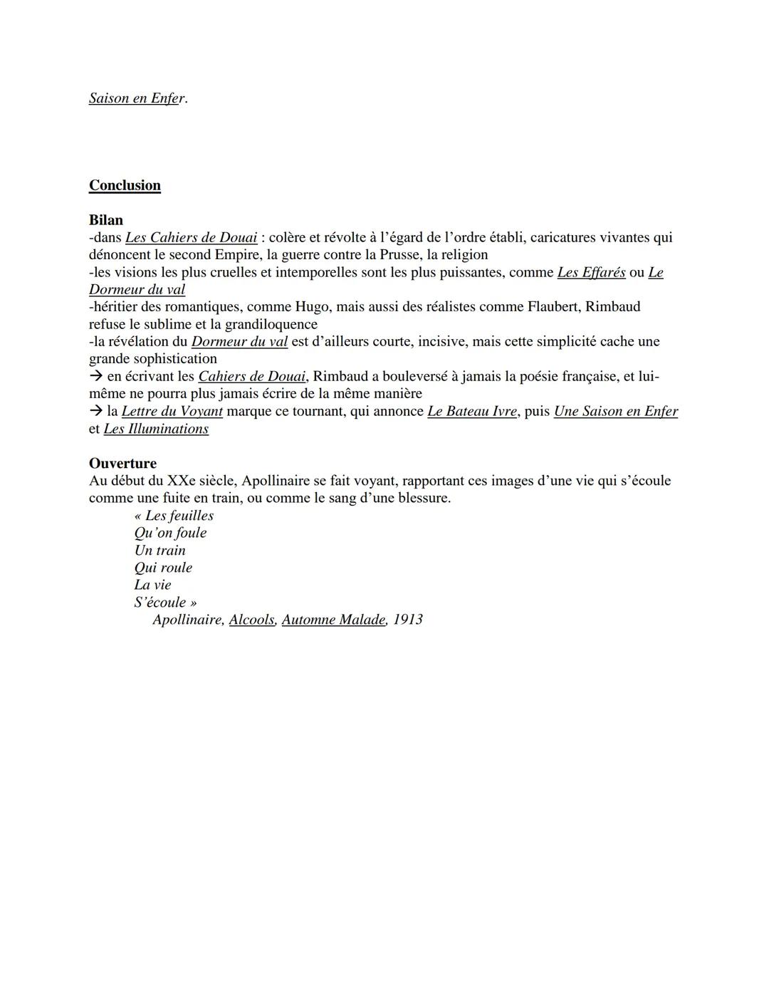 Rimbaud, Cahiers de Douai.
Dissertation - Créativité et émancipation
Introduction
Accroche
-mars 1870: Rimbaud a 15 ans
-l'un des premiers p