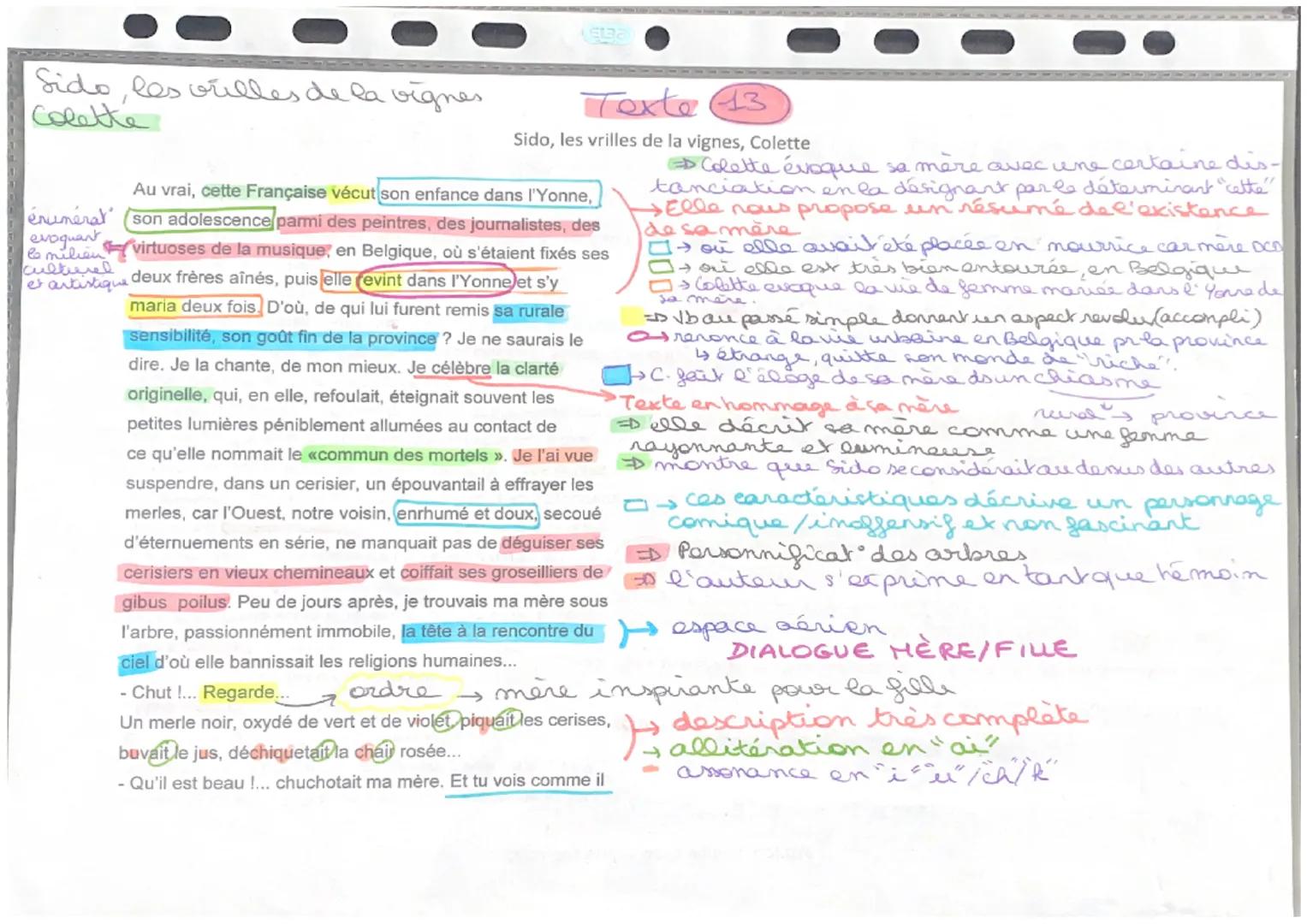 Sido, les villes de la vignes
Colette
Texte (13
Sido, les vrilles de la vignes, Colette
Au vrai, cette Française vécut son enfance dans l'Yo
