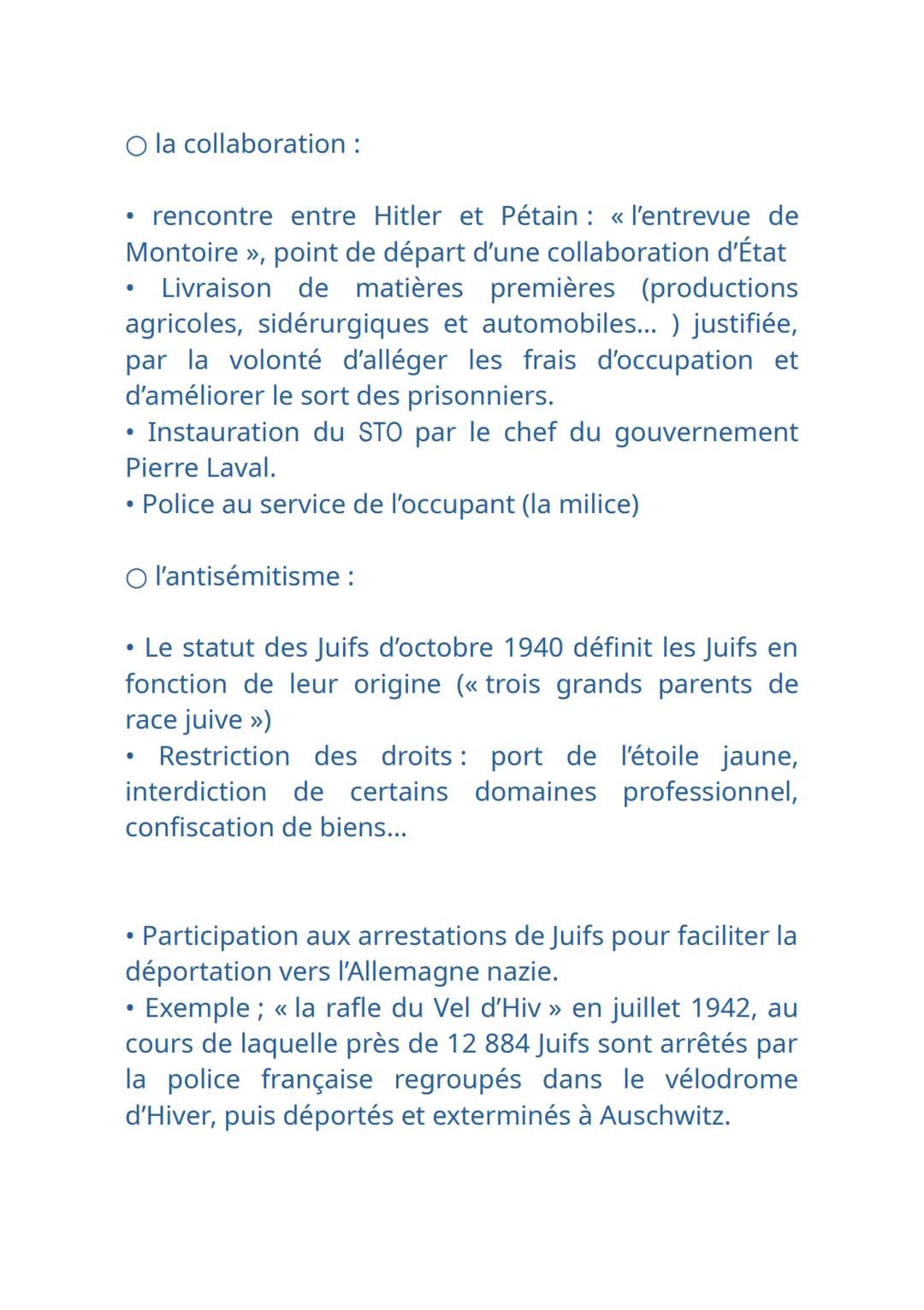 La France dans la Seconde Guerre Mondiale
Définitions:
France Libre: Nom donné à l'organisation de
Résistance extérieure fondée à Londres pa