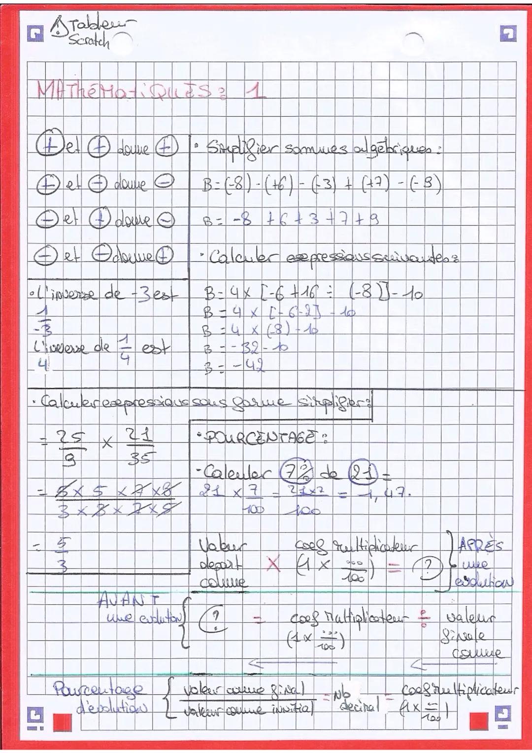 Mathématiques BREVET / brevet blanc